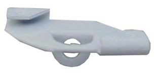 Clip di supporto orizzontale bianca con foro per pendinatura